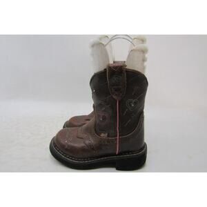 Justin Gypsy Toddler Size 9 D Brown Leather Light Up Cowboy Boots